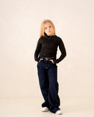 Girl polyamide drapped top - Venti