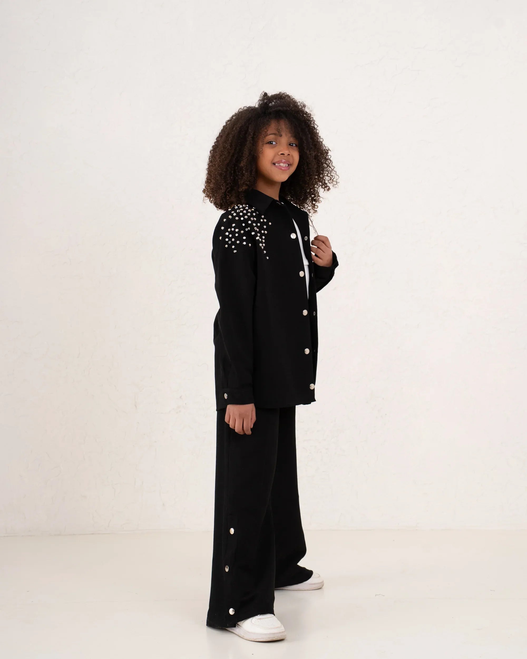 Girl suede embellished shirt - Venti