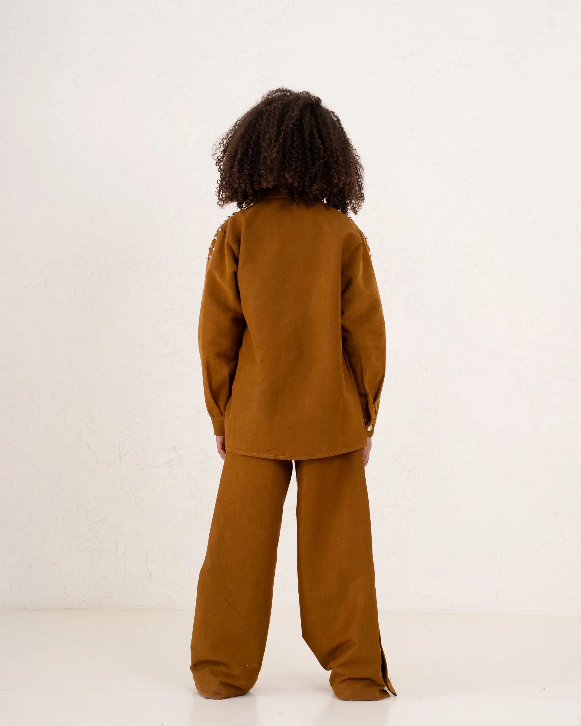 Girl suede embellished shirt - Venti