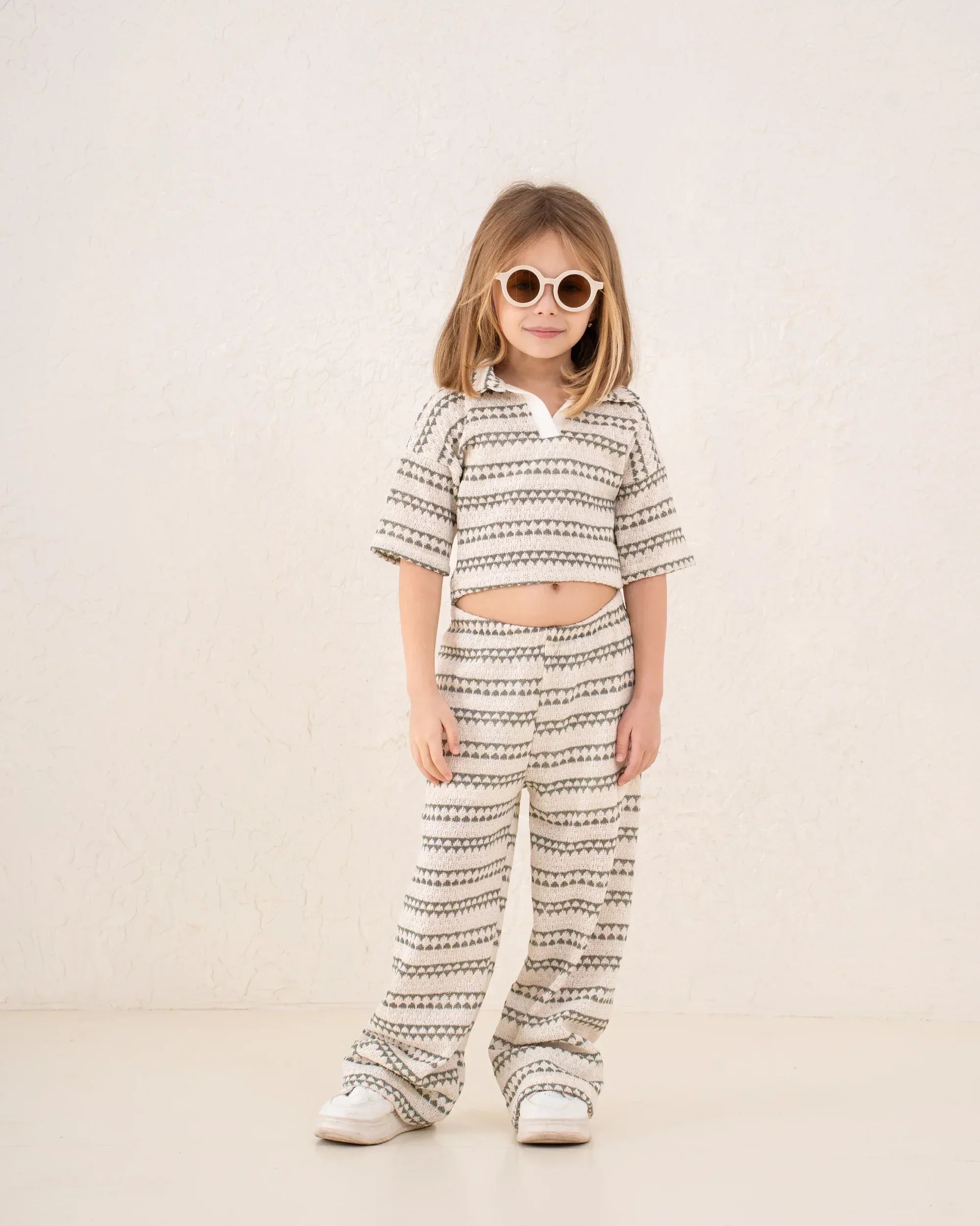 Girl knitted striped pants - Venti