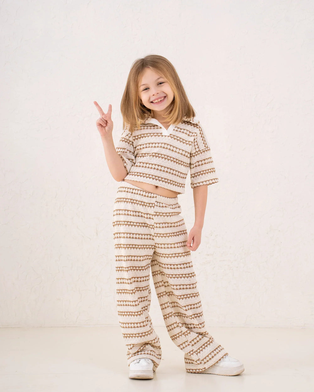 Girl knitted striped pants - Venti