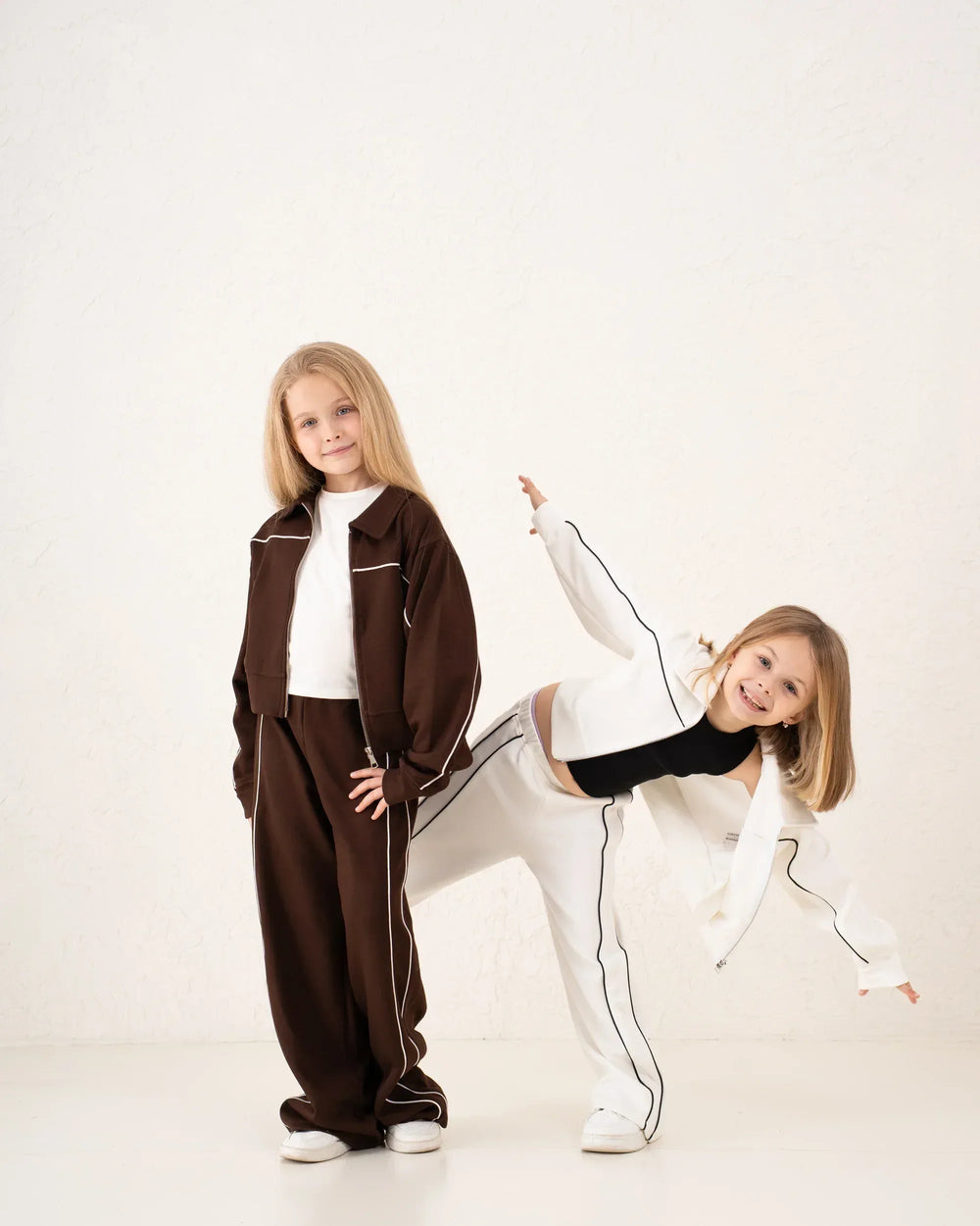 Piped Contrast Wide Leg Track Pants - Venti