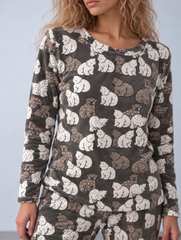 Women pandas fleece pajama