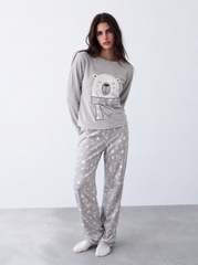 Polar Print Fleece Pajama Set