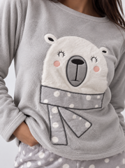 Polar Print Fleece Pajama Set