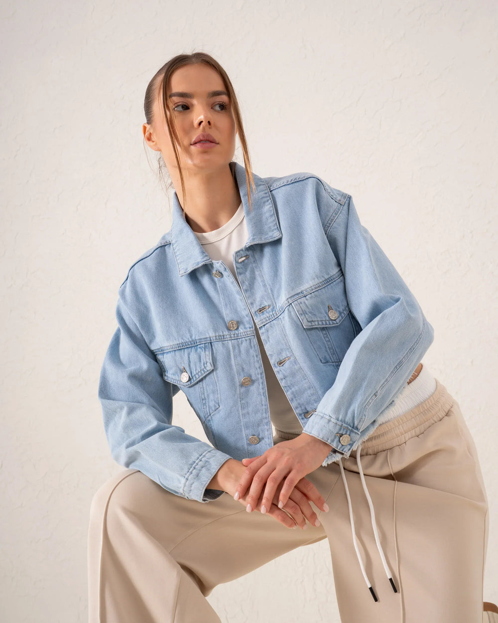 Cropped Denim Jacket - Venti