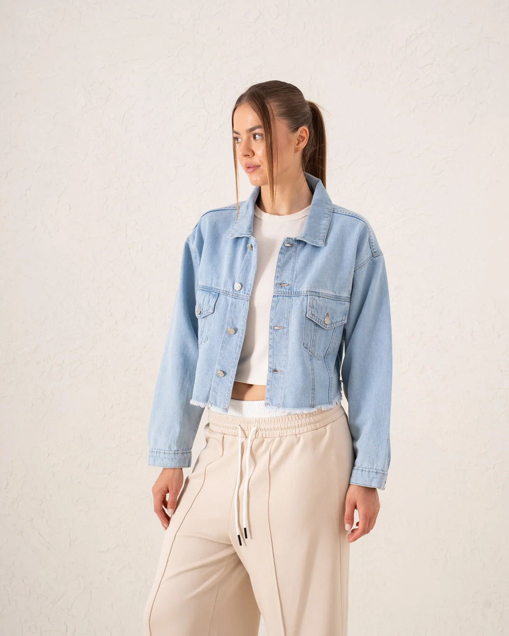 Cropped Denim Jacket - Venti