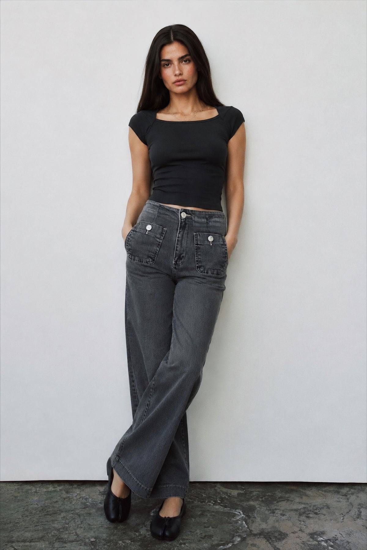 Women Denim Front Pocket