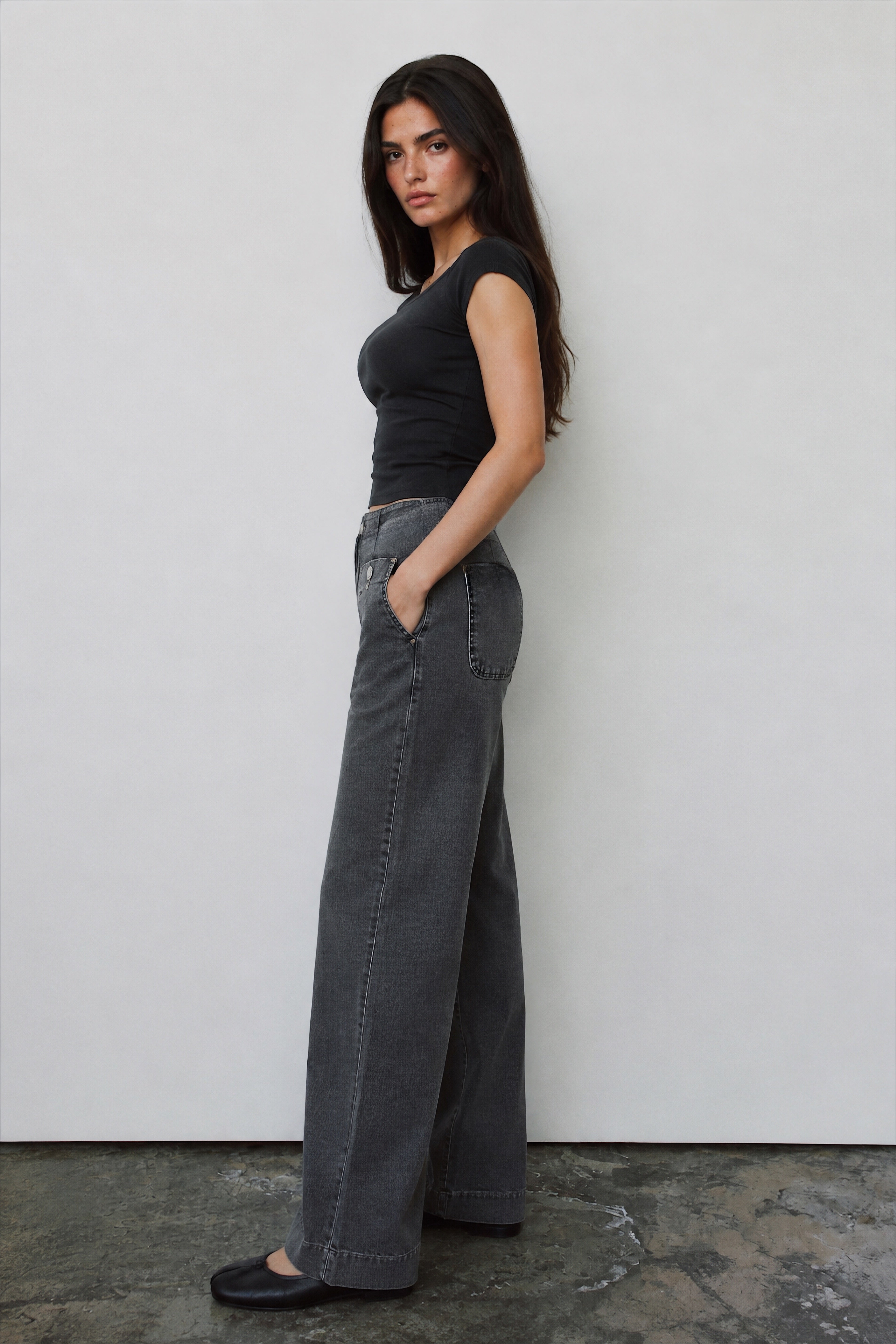 Women Denim Front Pocket