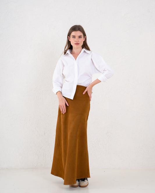 Suede Maxi Skirt