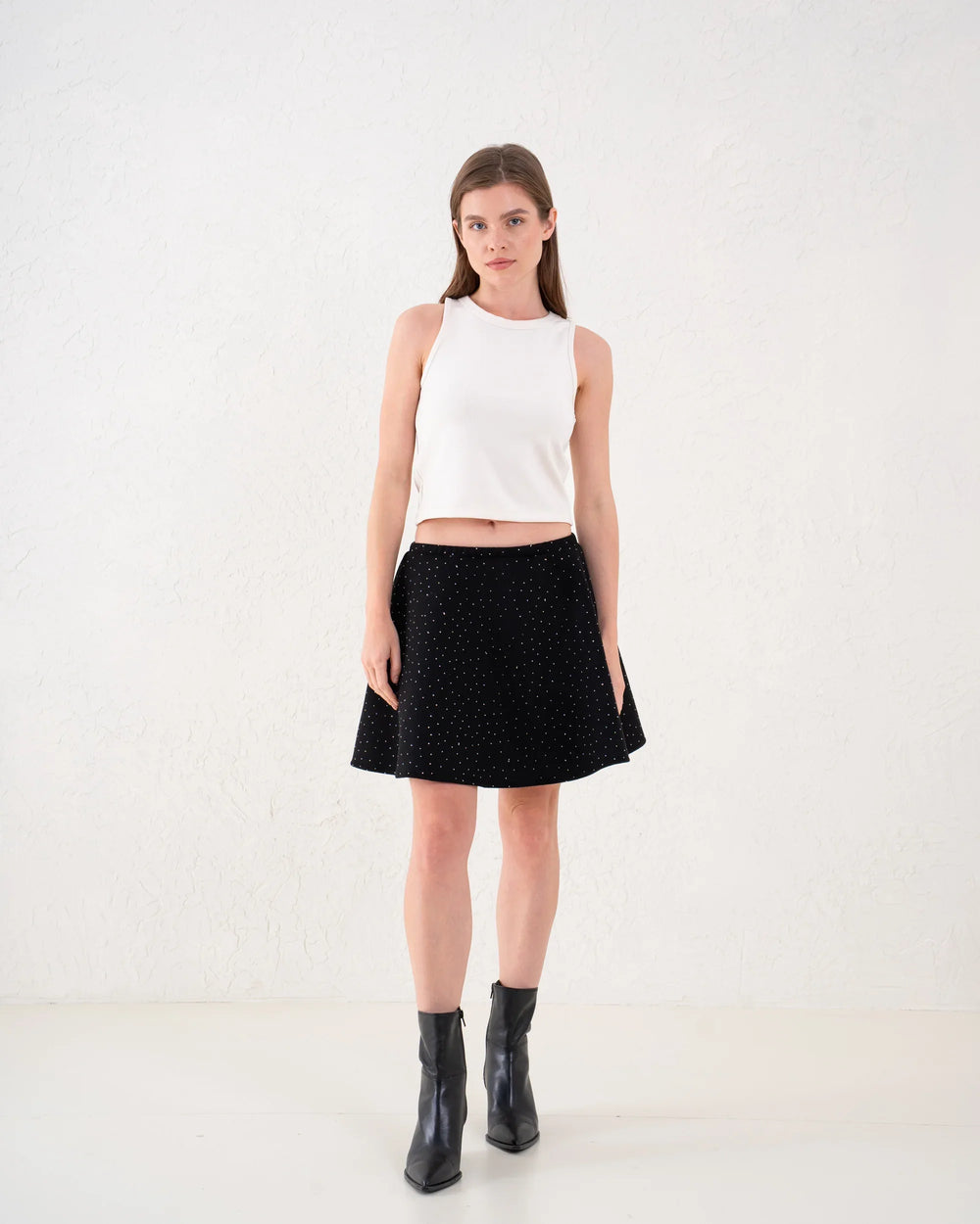 Embellished A-Line Mini Skirt - Venti