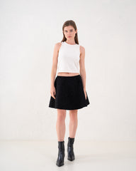 Embellished A-Line Mini Skirt