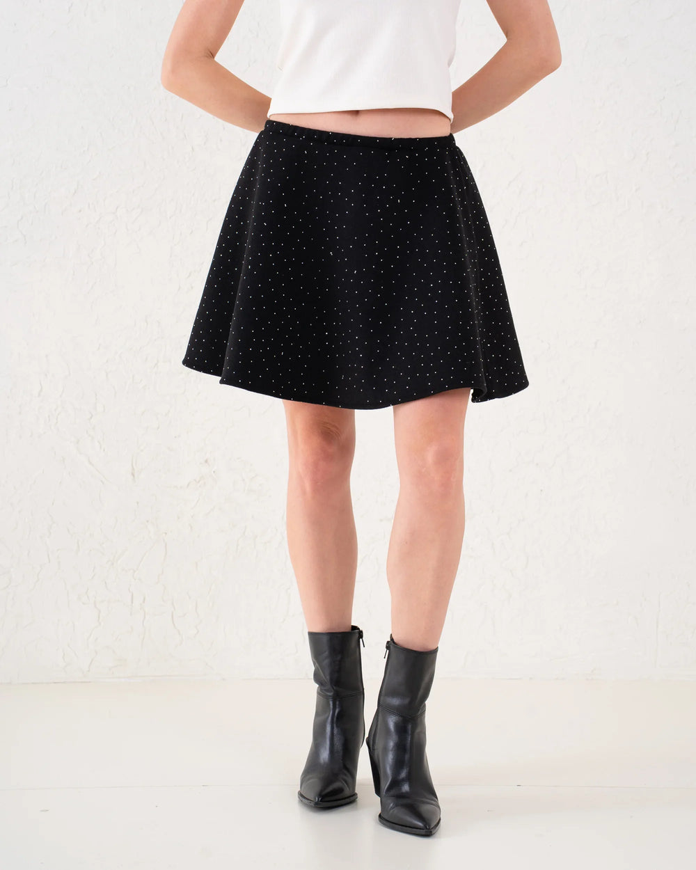 Embellished A-Line Mini Skirt - Venti