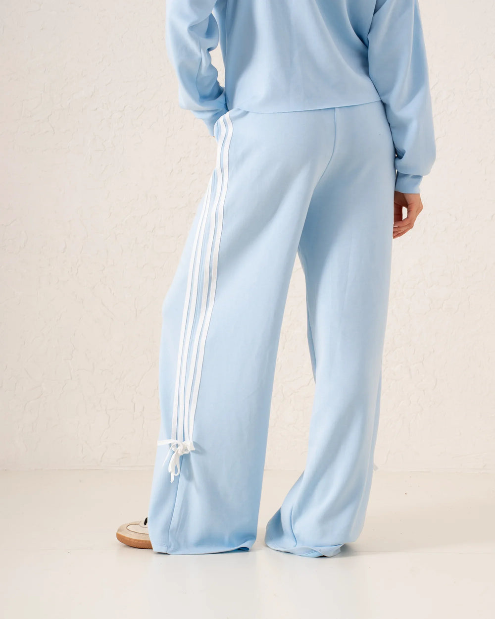 Striped Wide-Leg Pants With Bow Ties - Venti