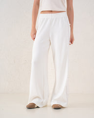Bow Detail Wide-Leg Pants