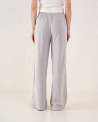 Bow Detail Wide-Leg Pants