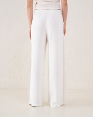 Bow Detail Wide-Leg Pants