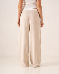 Double-Waist Wide-Leg Track Pants