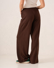 Double-Waist Wide-Leg Track Pants