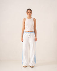 Contrast Wide-Leg Side Stripe Pants