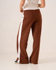 Contrast Wide-Leg Side Stripe Pants
