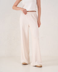 Soft Ribbed Wide-Leg Pants