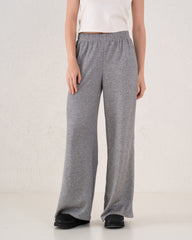 Soft Ribbed Wide-Leg Pants