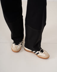 Contrast Panel Wide Leg Pants