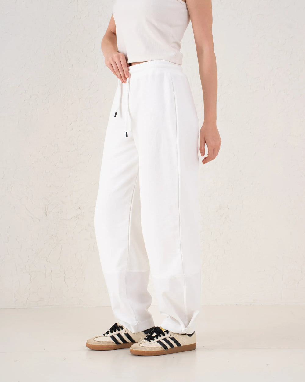 Contrast Panel Wide Leg Pants - Venti