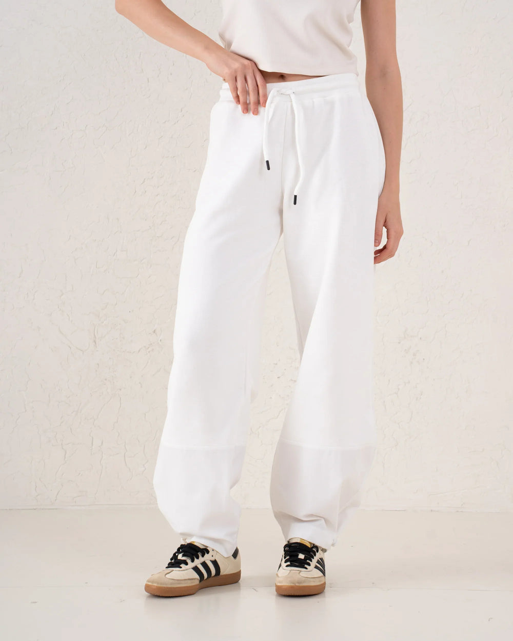 Contrast Panel Wide Leg Pants - Venti