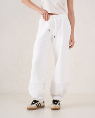 Contrast Panel Wide Leg Pants