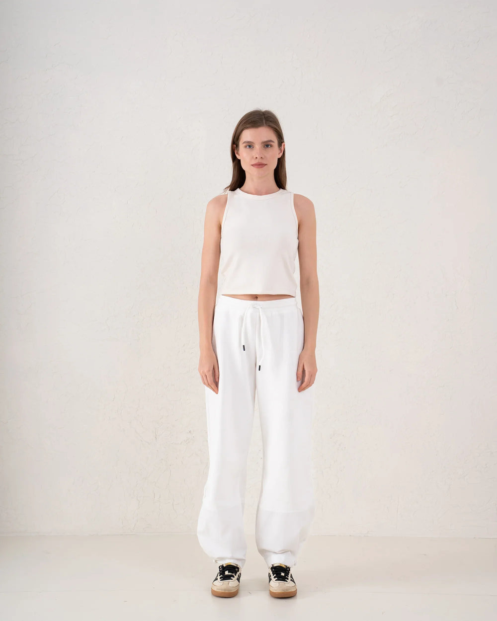 Contrast Panel Wide Leg Pants - Venti