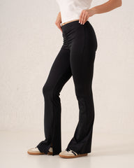Ruched Waist Flared Pants