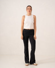 Ruched Waist Flared Pants