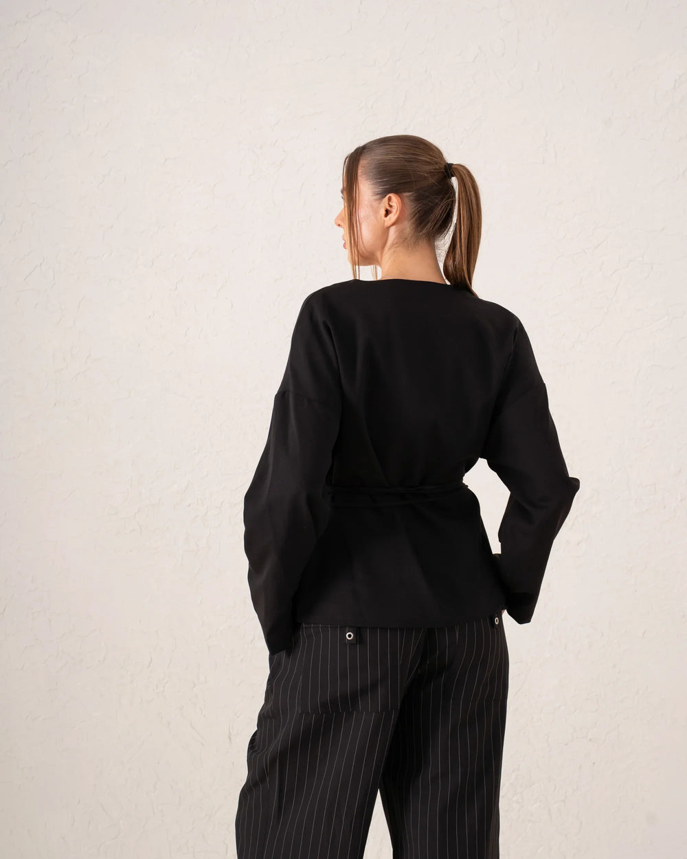 Wrap Criss Cross Belted Jacket - Venti