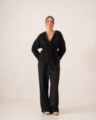 Wrap Criss Cross Belted Jacket