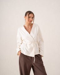 Wrap Criss Cross Belted Jacket