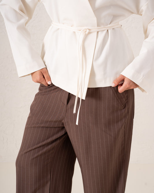 Wrap Criss Cross Belted Jacket