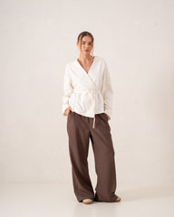Wrap Criss Cross Belted Jacket