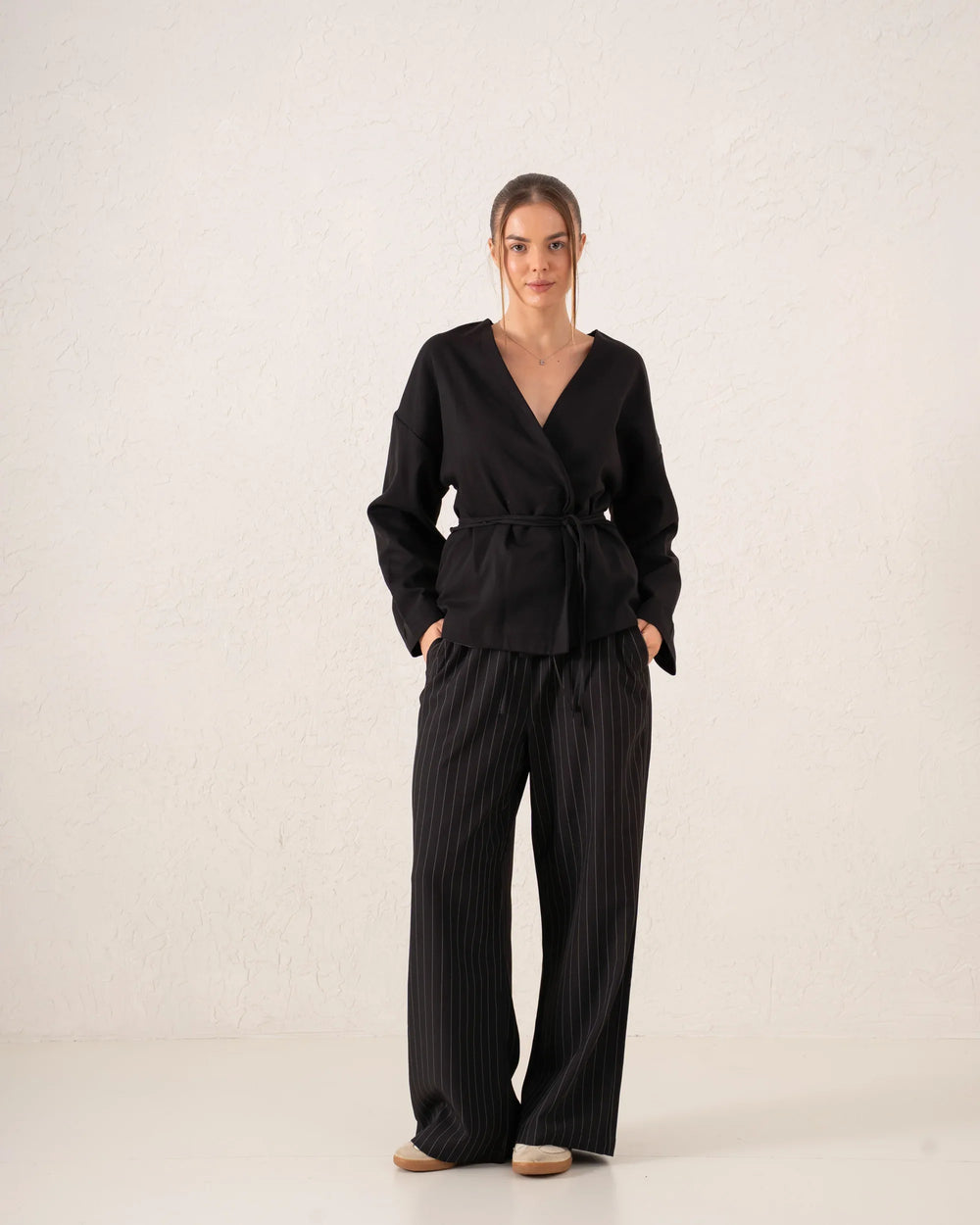 Wrap Criss Cross Belted Jacket - Venti