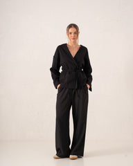 Wrap Criss Cross Belted Jacket