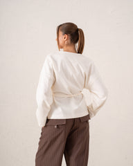 Wrap Criss Cross Belted Jacket