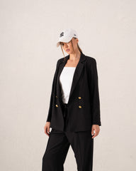 Relaxed Double-Breasted Blazer