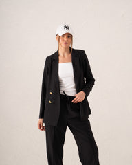 Relaxed Double-Breasted Blazer