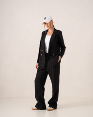 Relaxed Double-Breasted Blazer