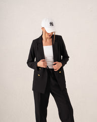 Relaxed Double-Breasted Blazer