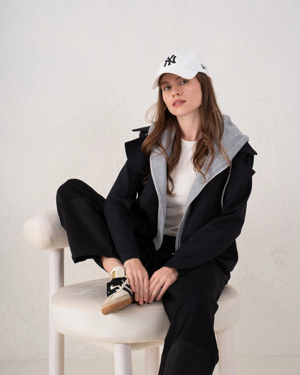 Double Layered Blazer With Hoodie - Venti