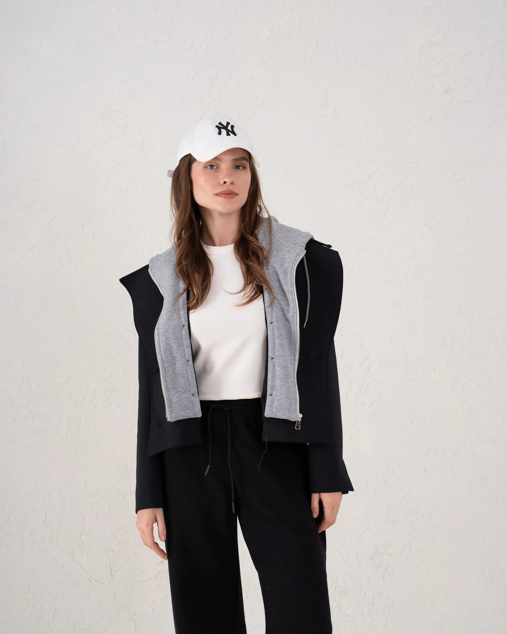 Double Layered Blazer With Hoodie - Venti