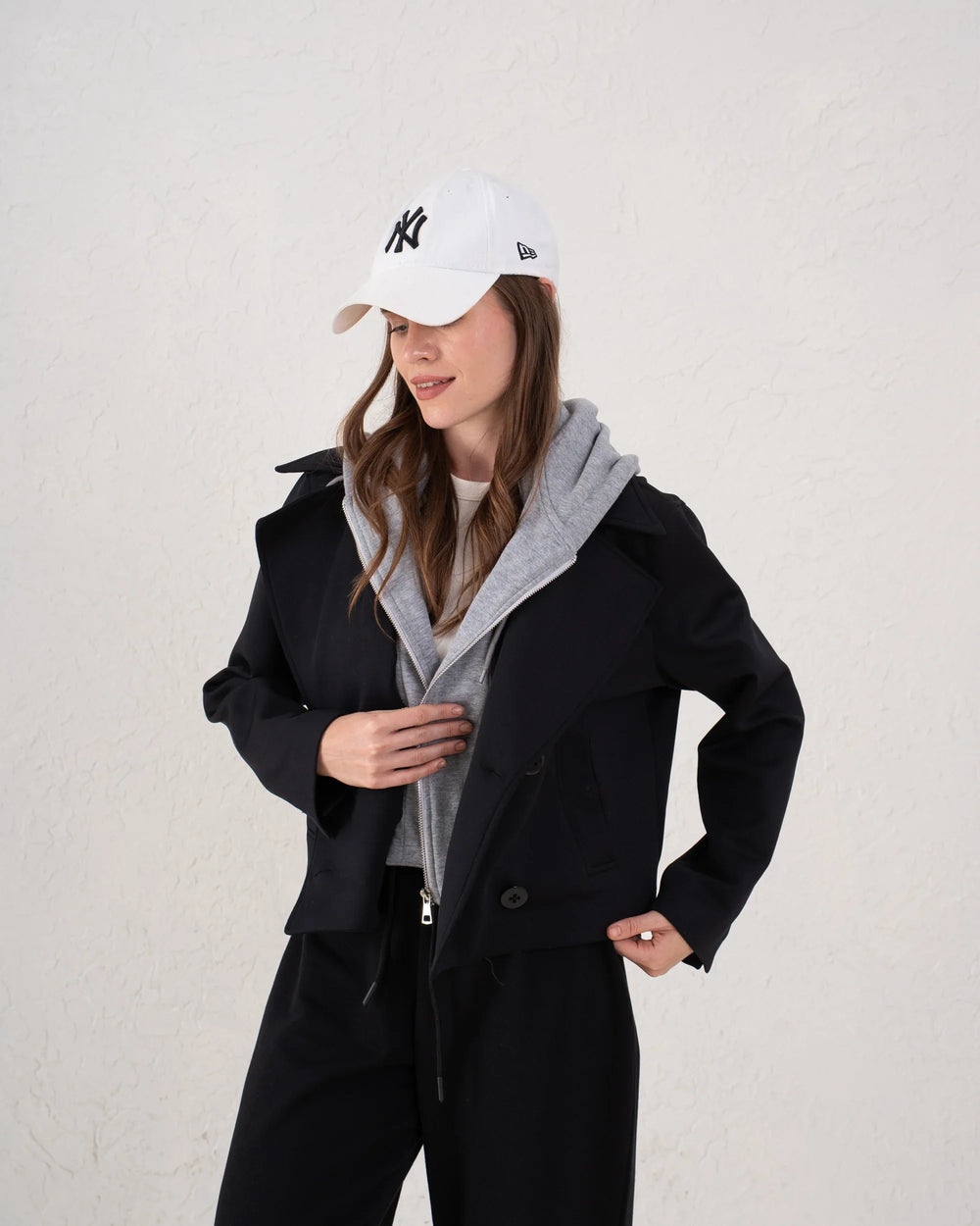 Double Layered Blazer With Hoodie - Venti