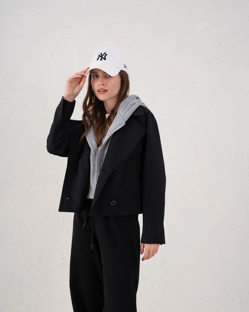 Double Layered Blazer With Hoodie - Venti